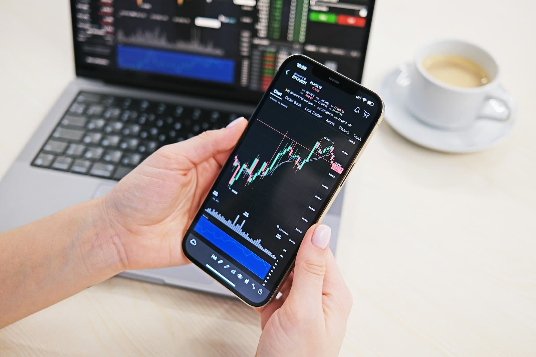 Application de trading sur smartphone